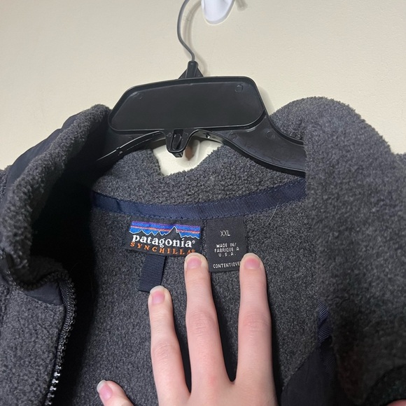 Patagonia Vintage 90s Synchilla Gray Full Zip Men’s Fleece XXL - Picture 6 of 9
